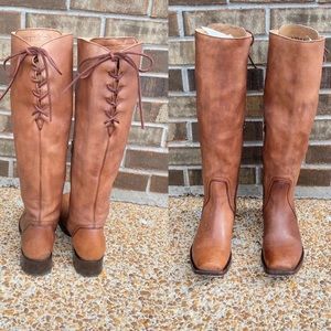 ARIAT Boots Sawyer Lace Up Leather Square Toe  9.5